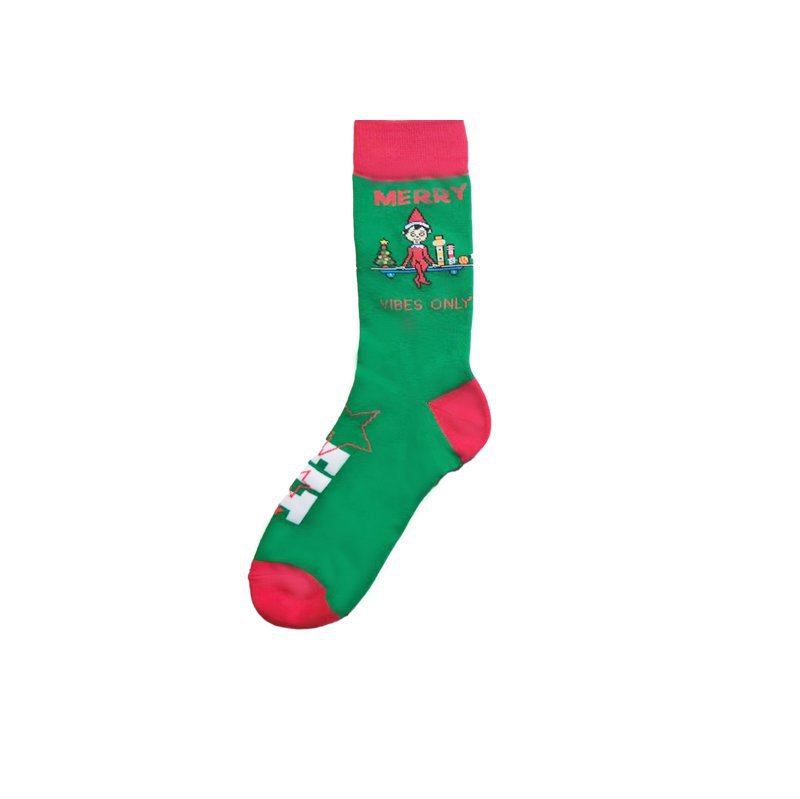 70g Weight Socks Classification Socks Lingerie Type Cotton Fabric Type A Pair Quantity Holiday, Festival Occasion Non-Slip Function Christmas Festival Santa Claus, Dog Pattern All Seasons Season Men's Gender Cartoon Style Style Christmas Cartoon Style Men's Santa Claus Dog Cotton Crew Socks A Pair 12
