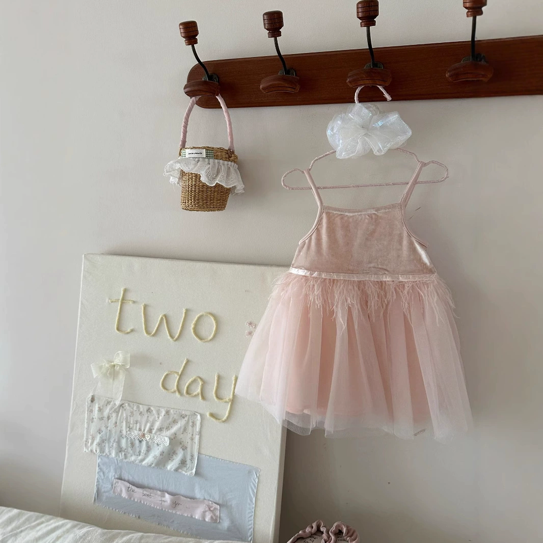Bra top, summer skirt, small princess costume, tutu skirt, Korean style, western style