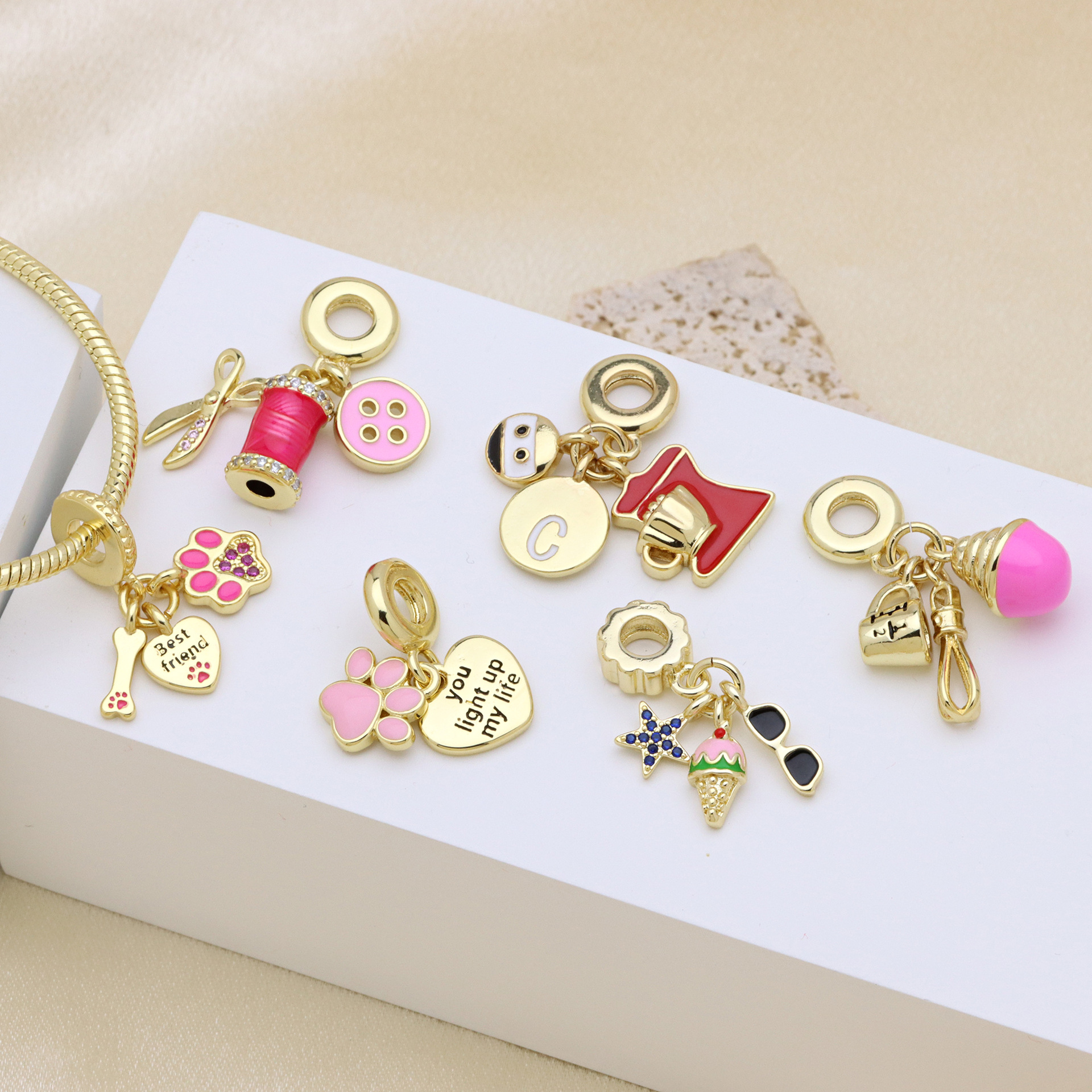 13g Weight Pendant Jewelry Making Type 23mm, 31mm Jewelry Making Size Zircon Inlay Material DIY Jewelry Accessories Classification 1 Piece Quantity Copper Material Ice Cream, Moon Pattern Enamel Design Cute, Sweet Style 1 Piece 23mm 31mm Copper Zircon Ice Cream Moon Pendant 无