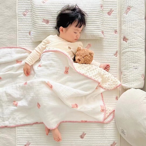 Cotton Double Layer Bead Blanket Four Seasons Children's Coverlet Kindergarten Nap Blanket
