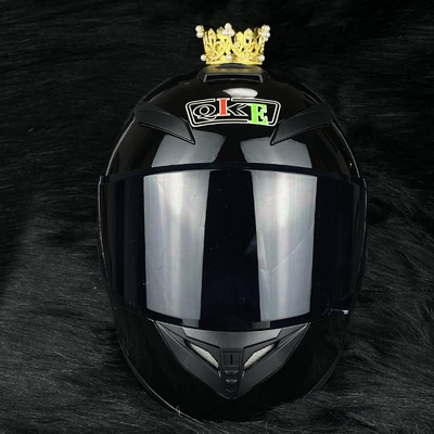 Small Crown Accessories Motorcycle – Motosiklet dəbilqələri - gold-medium-crown