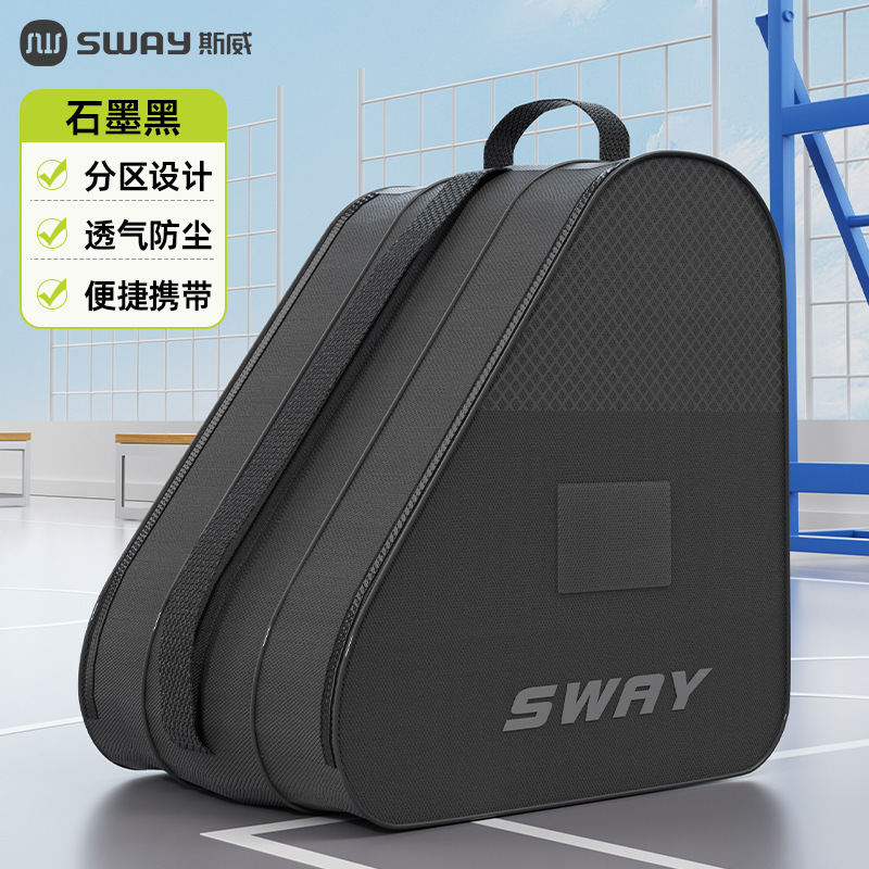 Bolsa de patinaje sobre ruedas al por mayor bolsa de tres capas mochila de hombro bolsa de almacenamiento especial patinaje patines bolso bolsa de zapatos