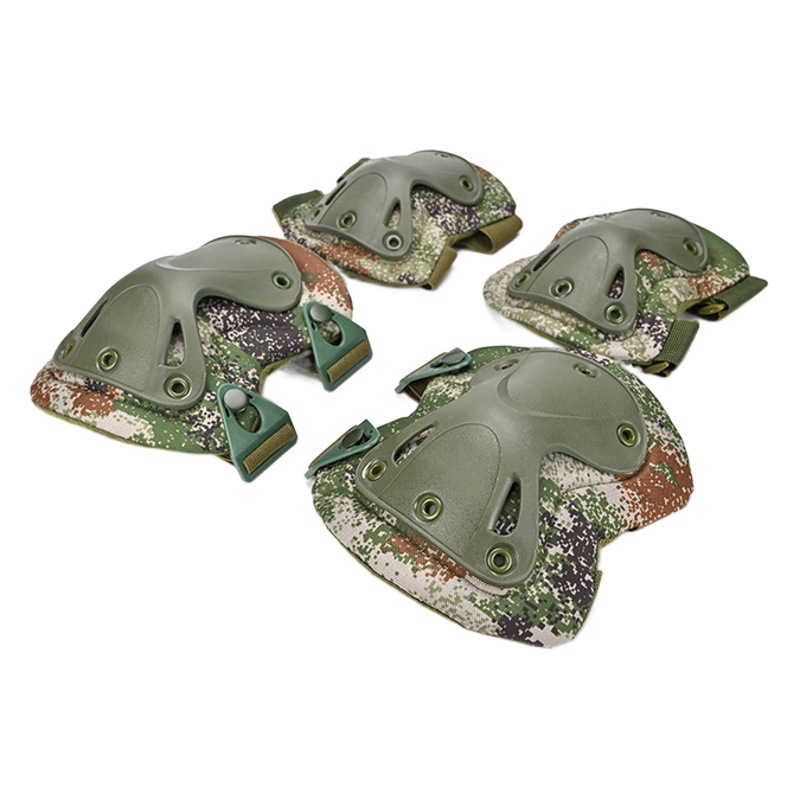 Rodillera táctica CS equipo de protección traje de entrenamiento militar rodillera entrenamiento cielo estrellado al aire libre fortalecimiento 21 rodillera conjunto de cuatro piezas