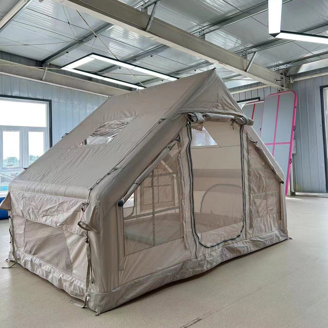 Tienda inflable al aire libre que acampa tienda de campaña conjunto completo individual multi-Persona tienda de apertura rápida integrada Oxford tienda de tela