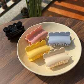 新款糖果色塑料纯色发抓清新甜美可爱发饰女优雅发夹气质鲨鱼夹