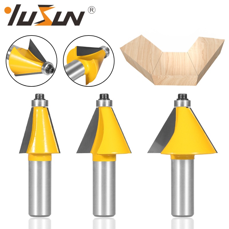 宇盛1/2柄斜角刀15度22.5度30度斜角刀木工铣刀斜边斜面修边刀具