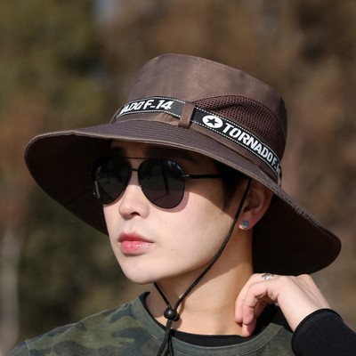 Korean Edition Mesh Fisherman hat lady summer outdoors Mountaineering Fishing cap Visor Large canopies Sunscreen hat wholesale