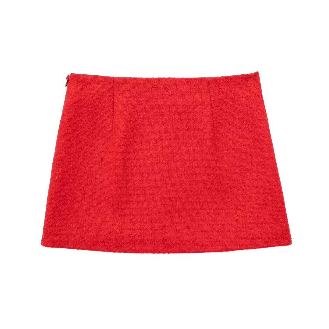 Women's 2024 Spring New Texture Jacket Coat+Texture Mini Skirt Set_voghion.com