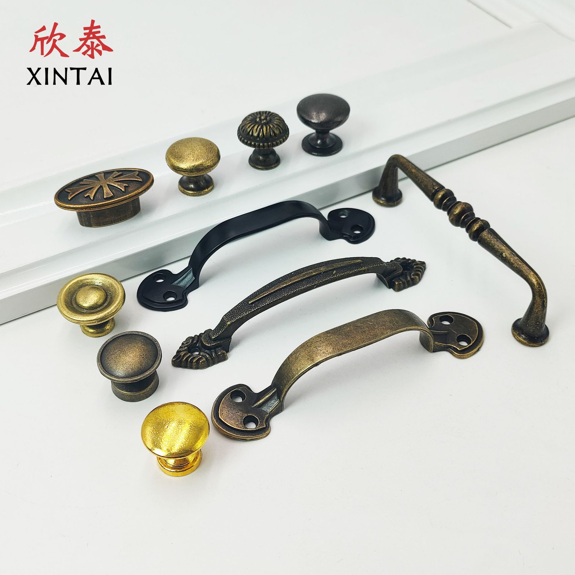 單孔拉手復古仿古歐式青古銅黑金美式拉手酒櫃衣抽屜櫥櫃門把手