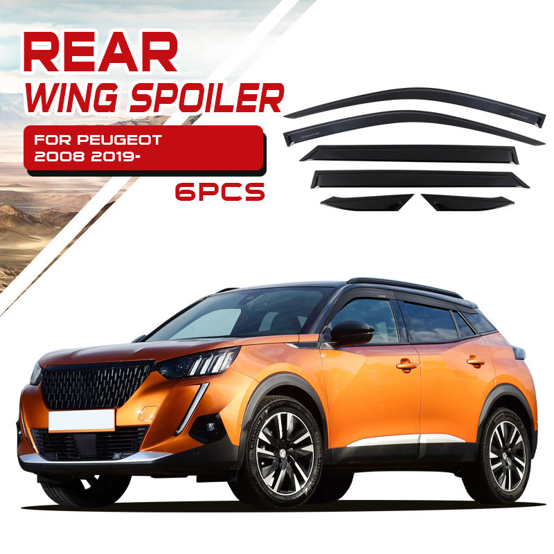 Logotipo aplicable 2008 coche cubierta de lluvia especial Peugeot ventana de coche ceja de lluvia cubierta de visores