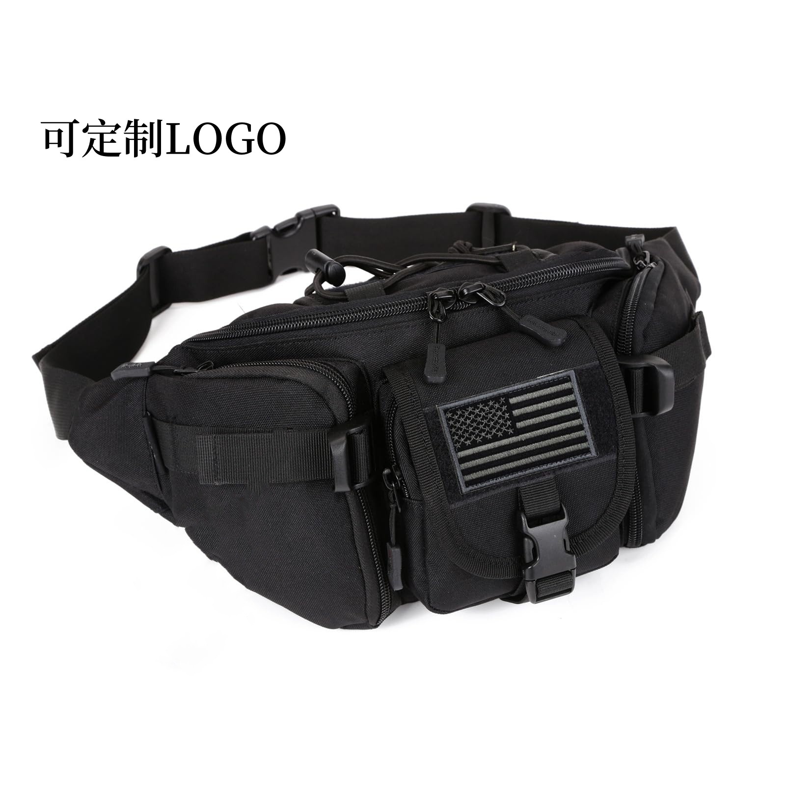 남성용 야외 전술 허리 가방 야외 다기능 대용량 방수 새총 가방 캔버스 전기 허리 가방 순찰 가방