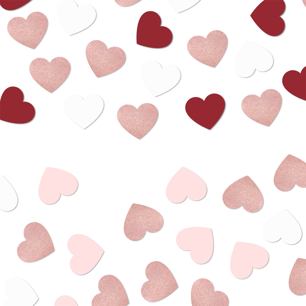 Cross-Border Amazon New Valentine's Day Party Single-Sided Love Confetti Party Desktop Decoration Supplies Wholesale