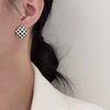 Retro square advanced demi-season earrings, high-quality style, bright catchy style, simple and elegant design