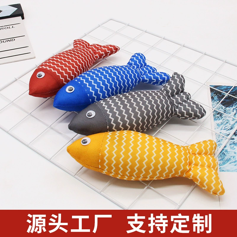 Трансграничная оптовая продажа TikTok имитация домашних кошек Игрушка-рыба самостоятельно-Привет кошка Мятная кукольная игрушка товары для домашних кошек