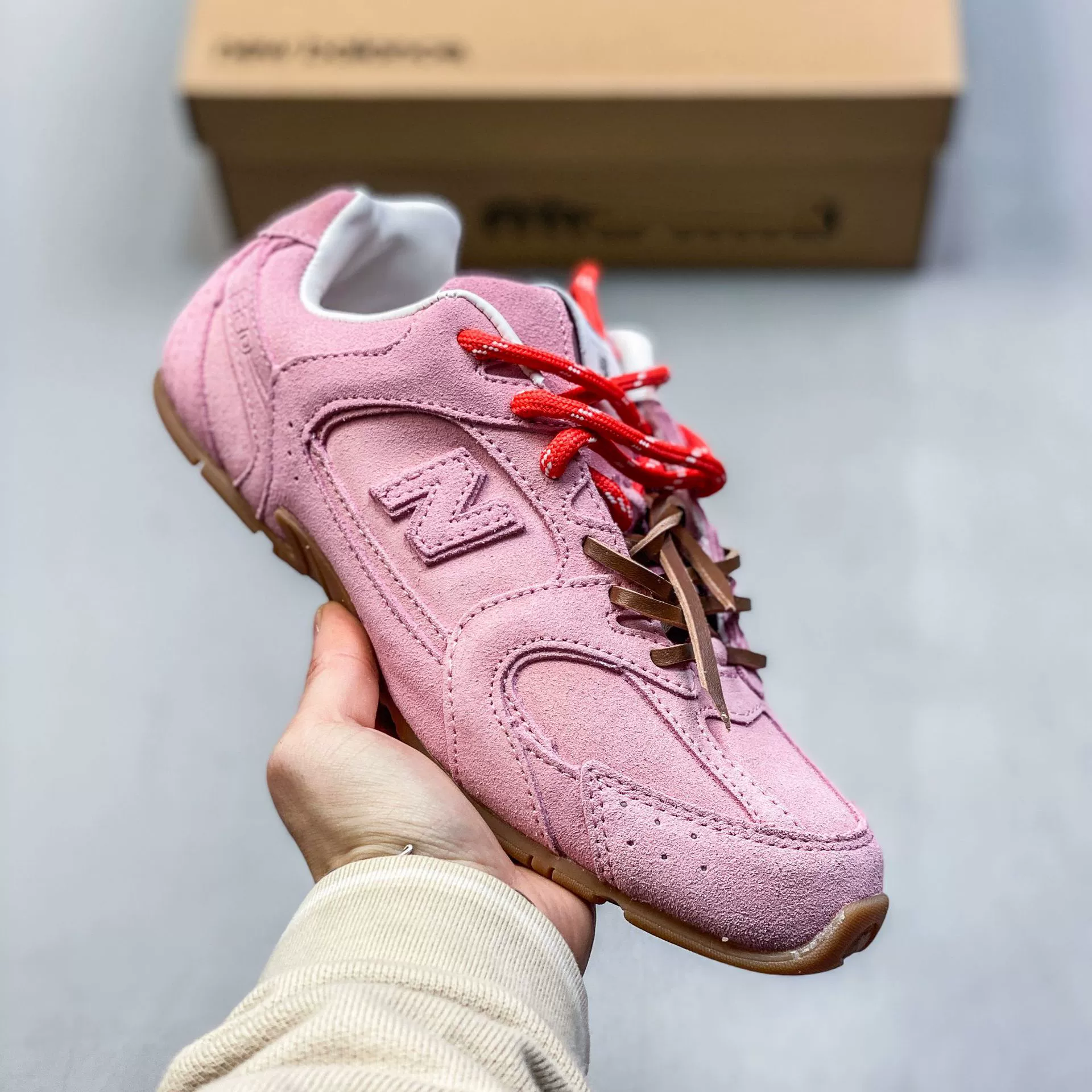 Женские кроссовки (Pure Origin NB530 Miu Deshu) дышащая сетка, ретро повседневные для бега