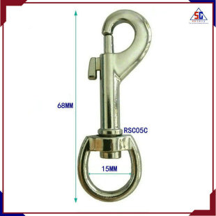 Source manufacturer zinc alloy dog buckle hook pet rope buckle cattle hook traction buckle hardware luggage 05C 15mm