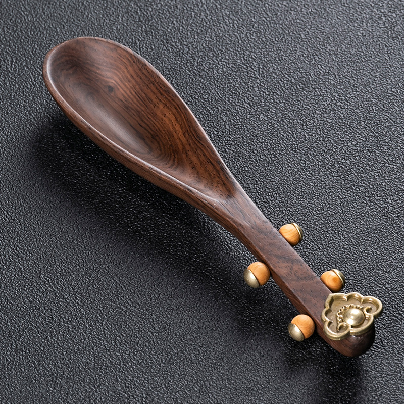 피파 흑단 나무 차 숟가락