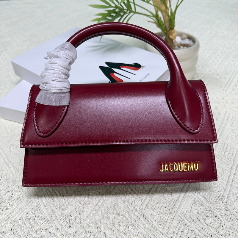 Internet-Famous French-Style Light Luxury Jacquemus Long Mini Handbag with a High-End Feel, Niche Design, Simple Small Square Bag