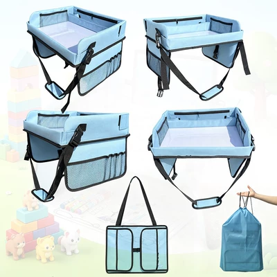 Car storage bag/box Multifunctional Tray, Foldable Portable - blue-tray-storage-bag-set-as-shown-in-the-picture