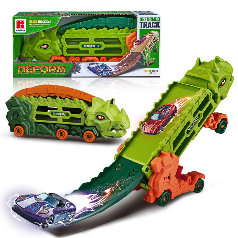 Transforming Dinosaur Toy Car Track Car Foldable Storage Car with Ejector Function for Boys Aged 0-6, Children's Toy Cross-Border Wholesale Transforming Dinosaur Toy Car Track Car Foldable Storage Car with Ejector Function for Boys Aged 0-6, Children's Toy Cross-Border Wholesale