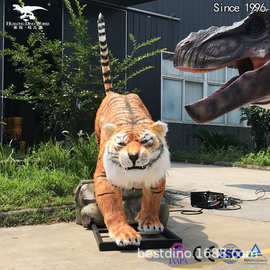 跨境仿真动物玩具动物合集 老虎电动机械模型摆件动物园引流定制