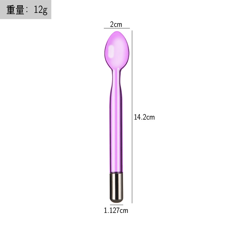 Instrumento de electroterapia de alta frecuencia tubo de vidrio Accesorios instrumento de belleza luz roja luz púrpura electroterapia varilla electroterapia peine