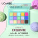 UCANBE macaron 15-color eyeshadow plate color full matte summer fresh neon makeup novice play makeup portable