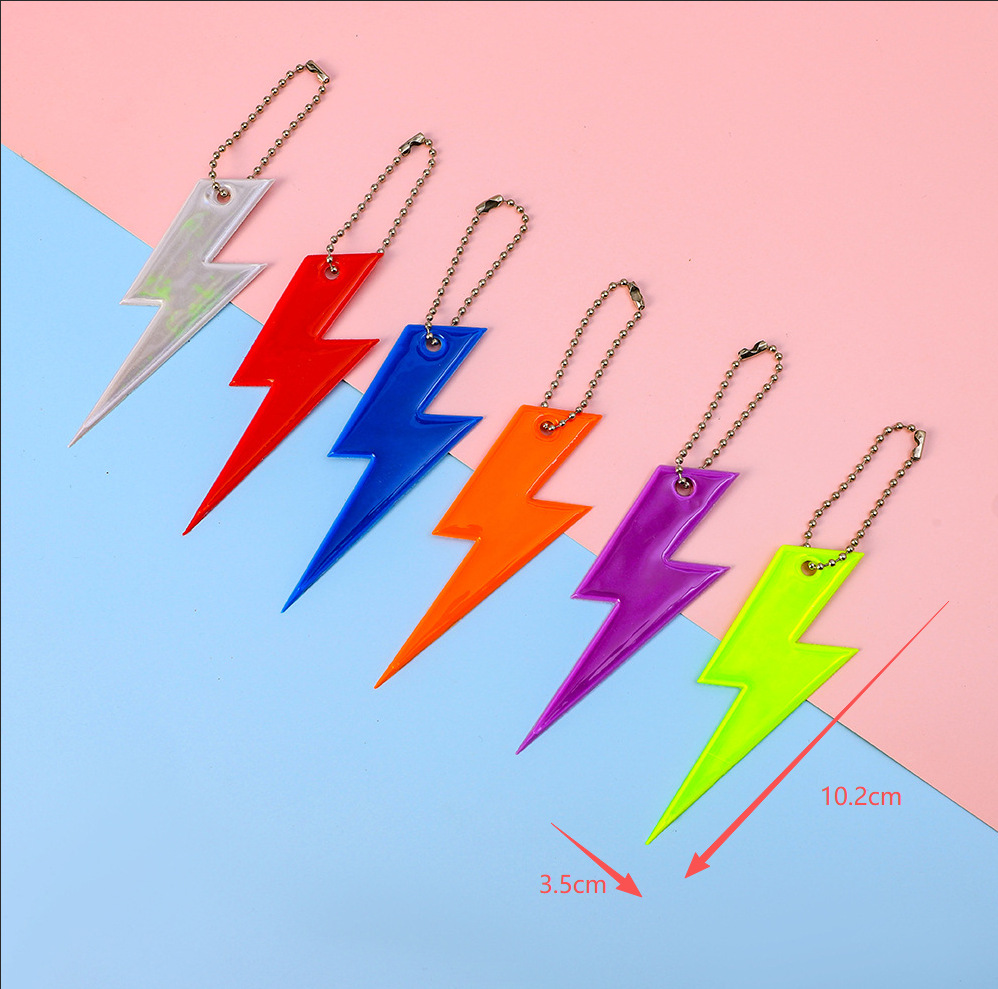 Llavero Colgante Reflectante de Rayo de PVC Doble Cara para Bolsos y Llaves image 4
