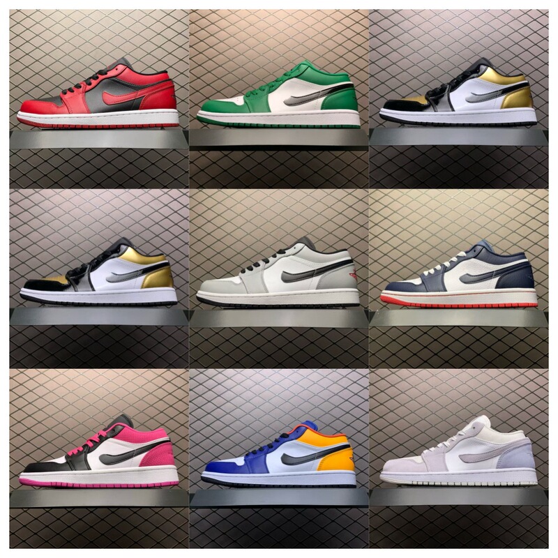 Putian Shoes Breathable Low-Top Aj Men's Shoes Aj1 Ash Gray Sneakers Women's Official Panda Casual Shoes Couple Sports Shoes