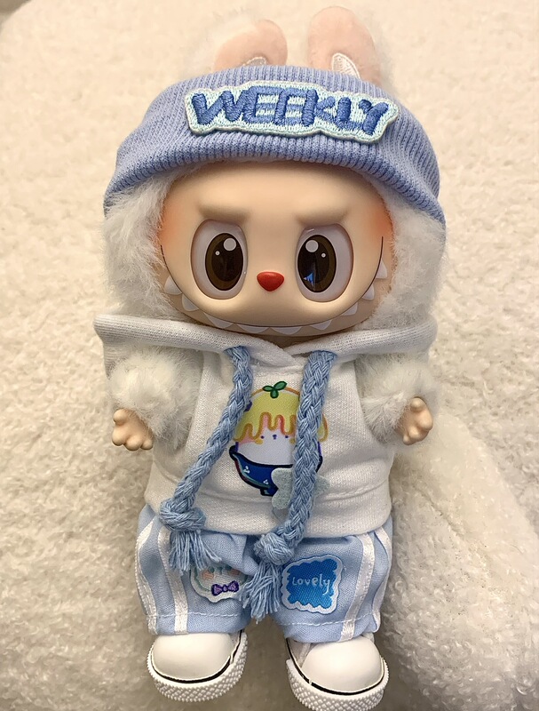 ラブブ labubu ビニール コカ・コーラ ベビー服 第一世代、第二世代、第三世代 17cm 夏用 座り立ちオーバーオールスーツ|undefined