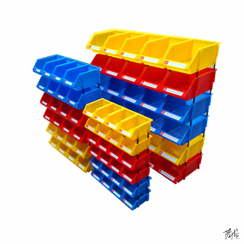 斜口工具收纳箱零件盒塑料五金件式斜口盒五金分拣盒工业组立