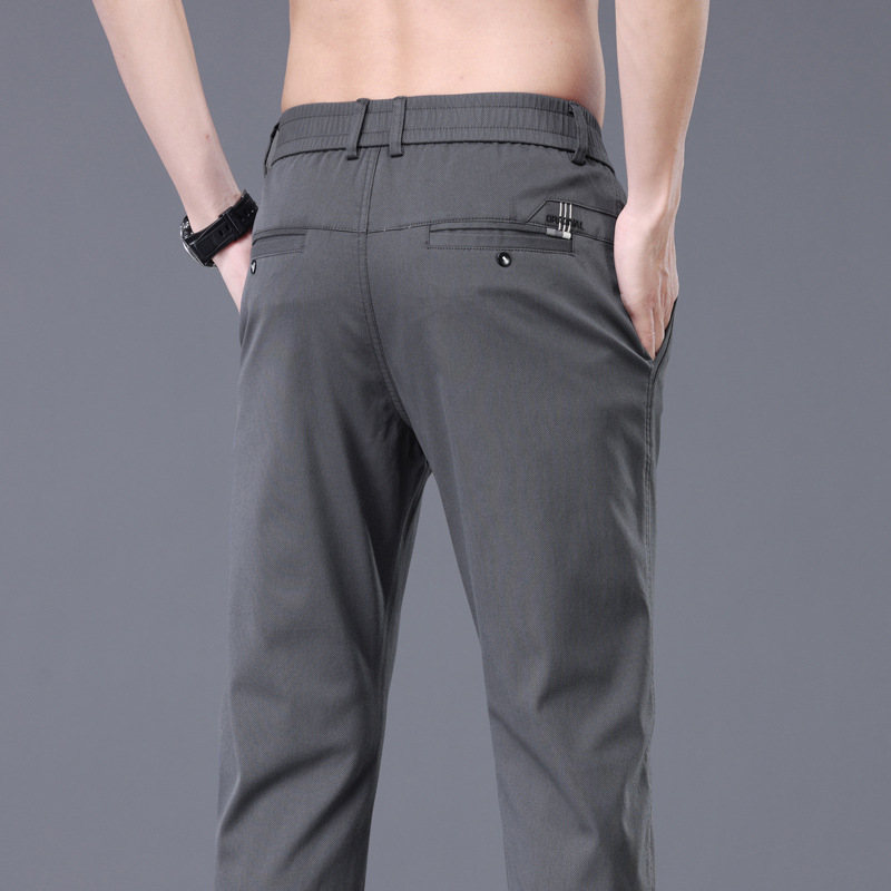 秋季新款弹力休闲裤男韩版修身小直筒潮流百搭松紧腰爆款男生长裤