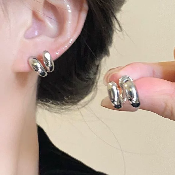 Korean ear clips, small earrings, no pierced ears