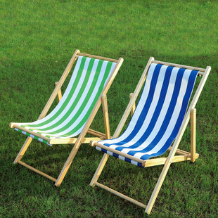 T&G Beach Chair Foldableing Deck Chair Solid Wood Simple Canvas Chair Lazy Chair Portable Outdoor Chair Lunch Break Home Yang