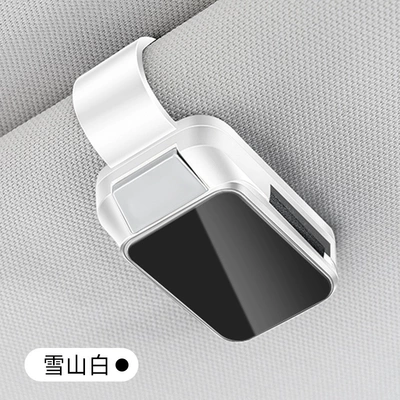 Suitable for 3 Series 325/330/5 Series 525/530/7 Series 740/X1X3X5L Car-Mounted Glasses Holder and Creative Ticket Holder (Car Glasses Clip/Bill Clip) - glasses-clip-y001-snow-mountain-white