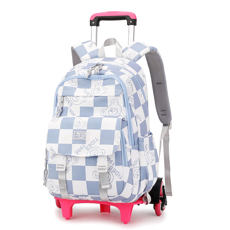 Pescado natural nuevo carro de escalada mochila Escuela Secundaria chica de gran capacidad extraíble escuela niños Escuela Primaria estudiante 3-6