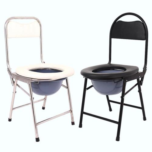 Manufacturer wholesale high back foldable toilet chair for disabled, elderly, pregnant women, portable bathing toilet chair
