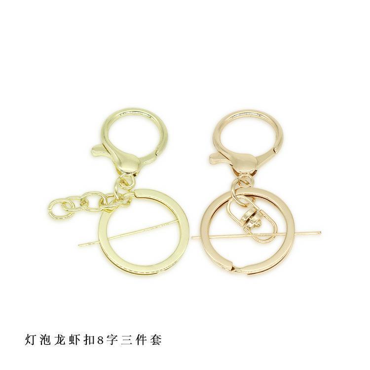 メーカーの現物亜鉛合金ロブスターバックル三点セットのキーホルダーは鉄の輪の8字のチェーンのアクセサリーの箱の部品を掛けて卸売りします。|undefined