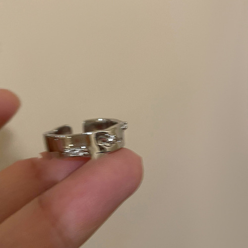 Korean ins style new wrinkled zircon open ring fashionable and versatile index finger personalized creative hand jewelry wholesale for women