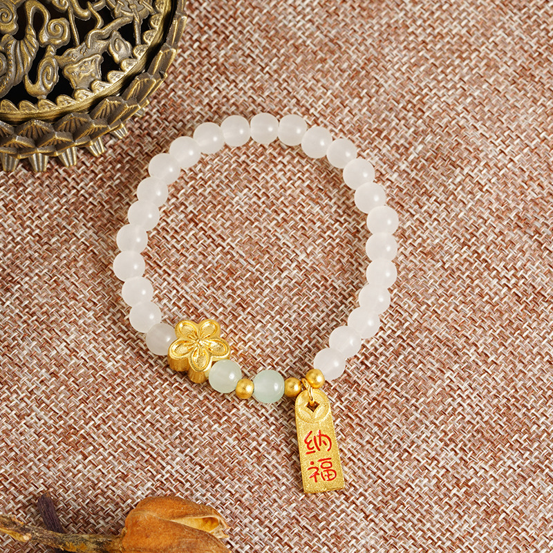 Vietnam Shajin nuevo estilo chino Nafu flores imitación de perlas y pulseras de jade Tian nicho exquisitos fabricantes de regalos de mujeres al por mayor