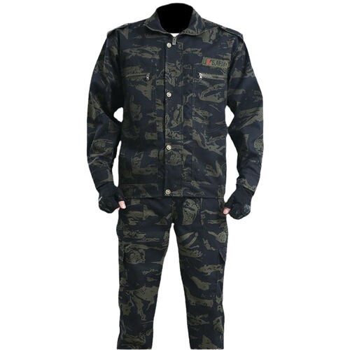 Camouflage suit for men and women, spring and autumn, thickened labor protection clothing, auto repair shop, construction site wear-resistant work clothes, men's clothing