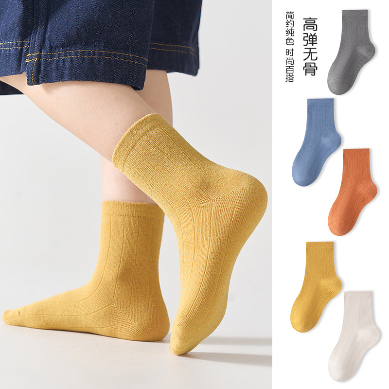 Calcetines para bebé Clase A Primavera y otoño Dibujos animados Calcetines de algodón coreano Calcetines para niños de tubo medio de invierno para bebés Calcetines para niños y niñas