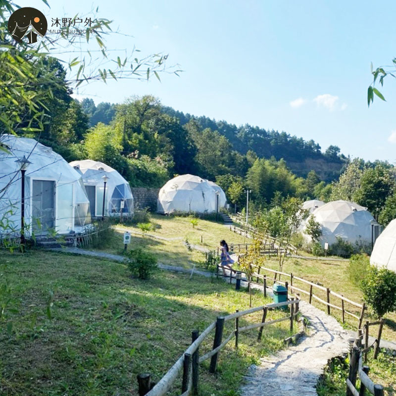 Muye acampar al aire libre de cristal estrellado cielo bola carpa Hotel Gran camping de vidrio esférico tienda de hotel Habitación de cielo estrellado
