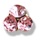 Stacking diamond 3*3mm pink