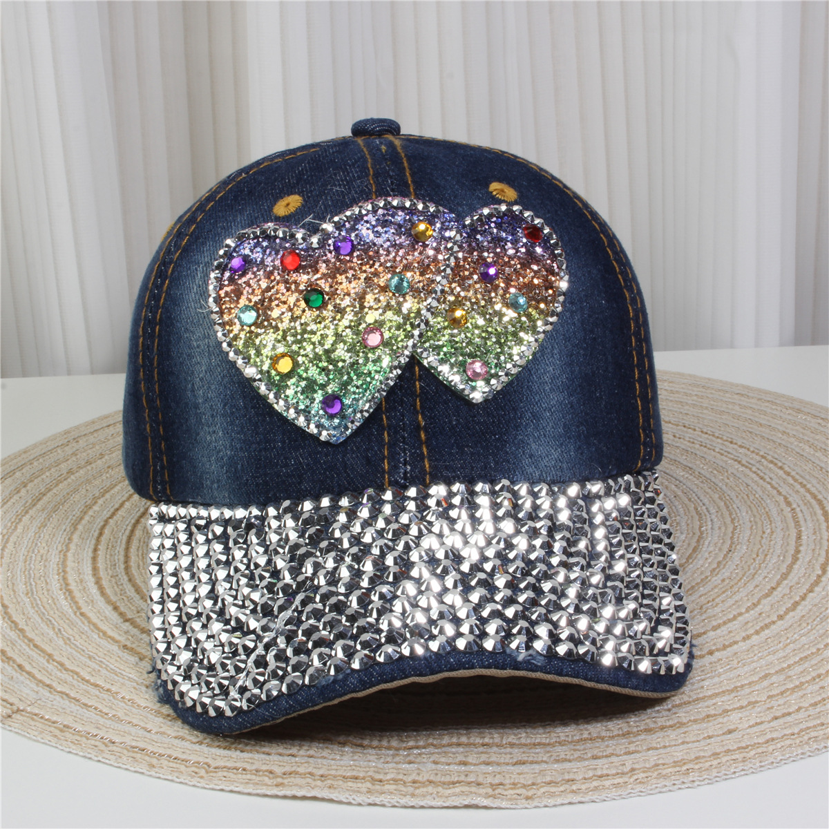147g Weight Baseball Cap Hats Type Daily, Street Occasion Denim Material Letter, Usa, Butterfly Pattern All Seasons Season Unisex Gender Simple Style, Classic Style Style Curved Eaves Rim Unisex Simple Style Classic Style Letter Usa Butterfly Curved Eaves Baseball Cap 9