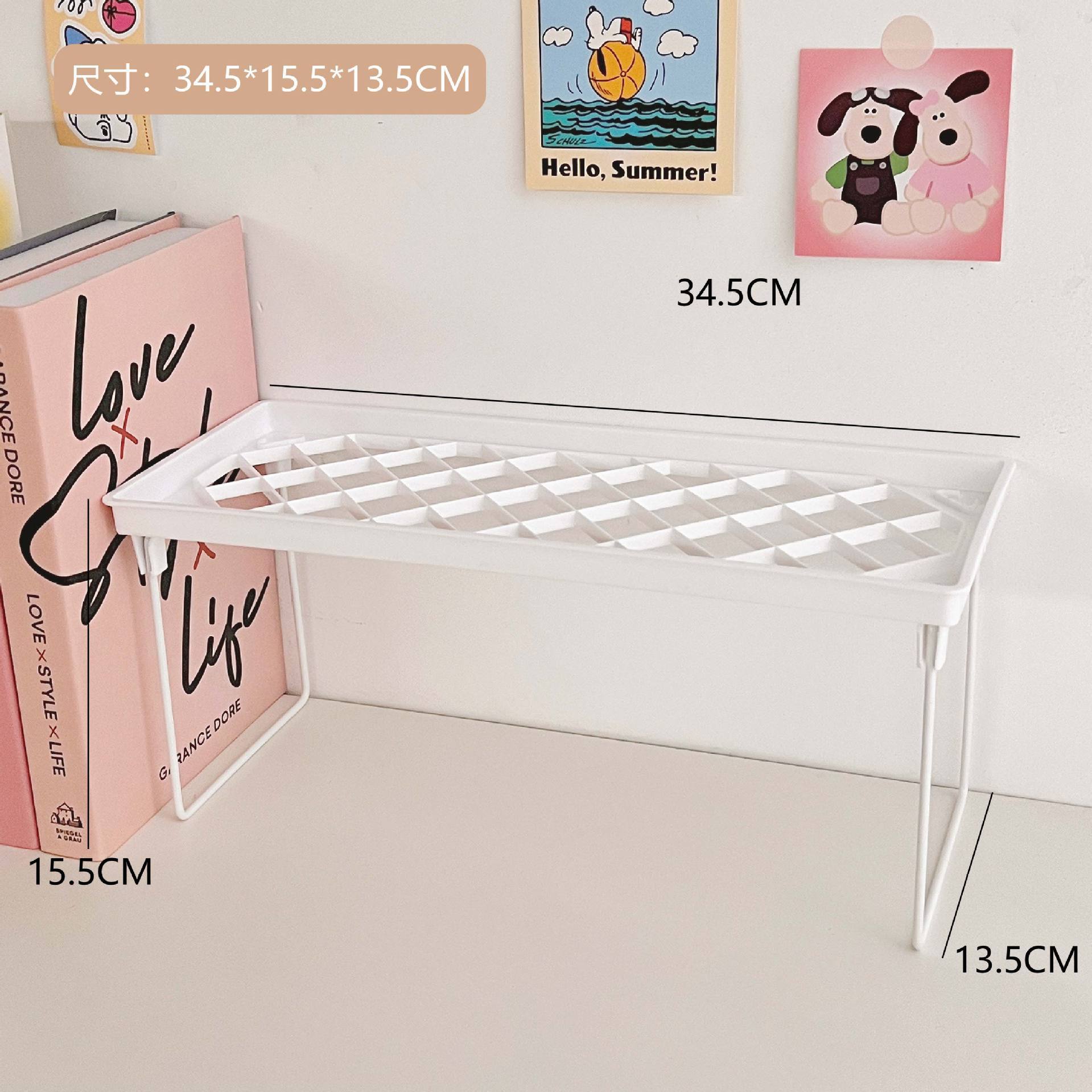 Nuevo ins cosméticos joyería de doble capa plegable de almacenamiento rack simple escritorio del hogar cuarto de baño de almacenamiento en rack de almacenamiento