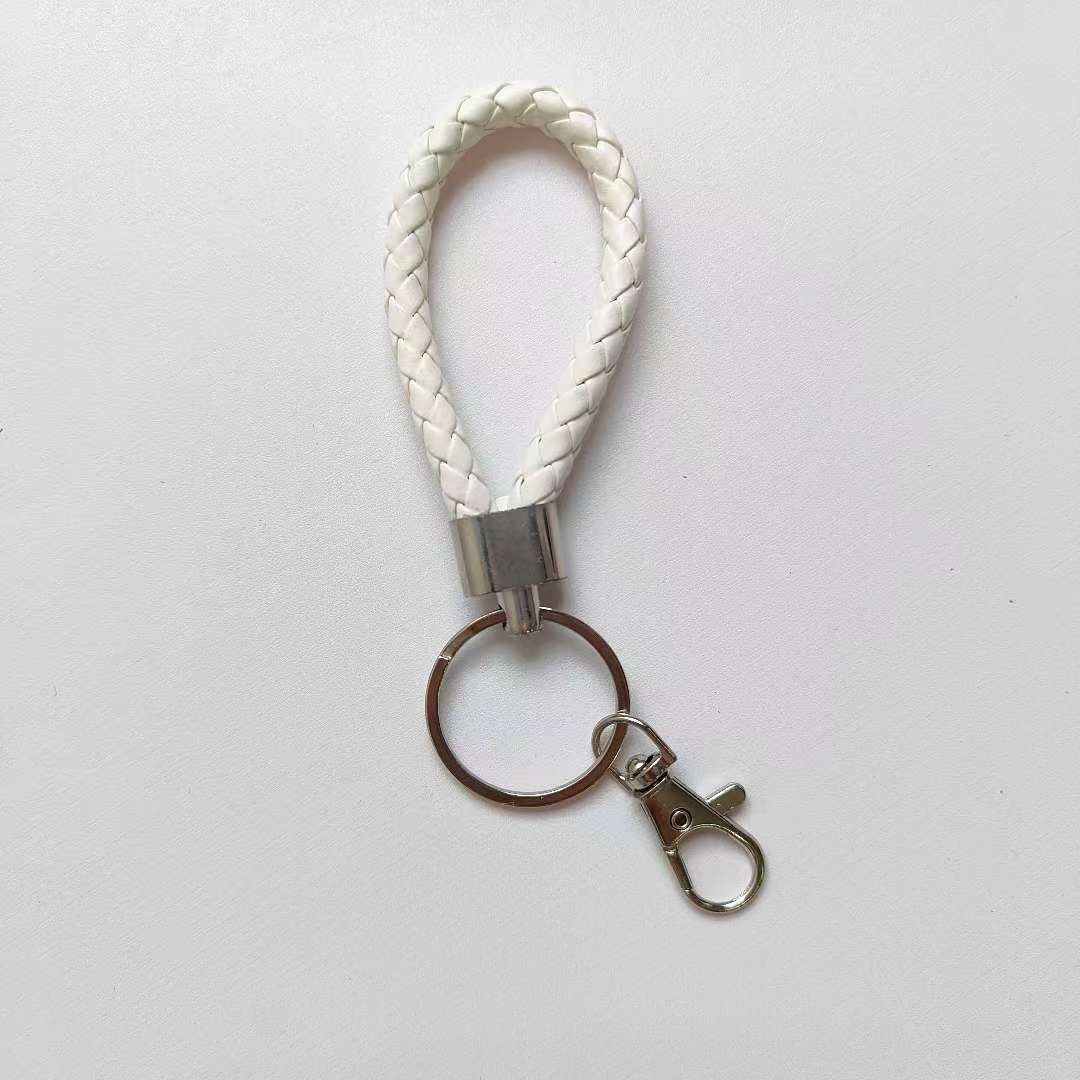 Cuerda de cuero corta blanca