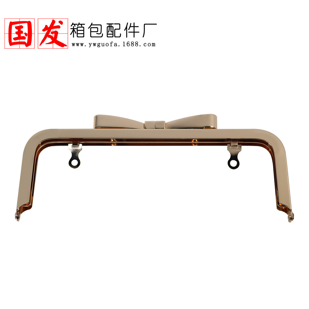 [Nuevo producto] agujero de tornillo 20cm cuadrado brillante sin agujero boca de arco de oro mano agujero accesorios de bolsa