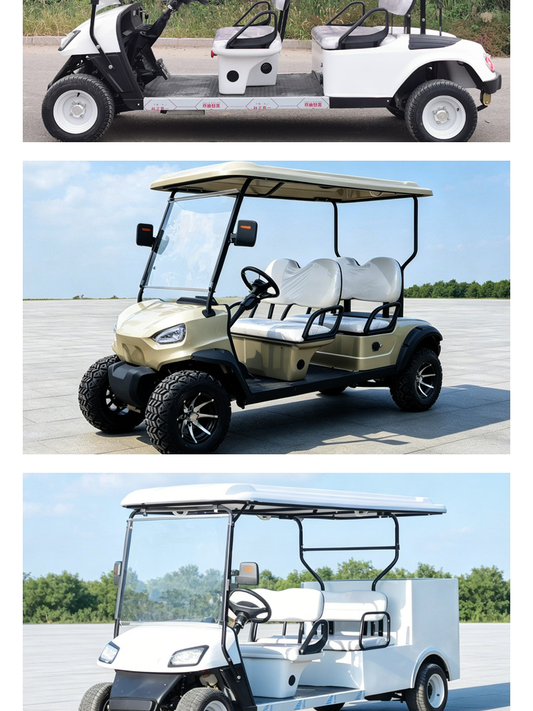 Export Golf Carts: 8-Seater Sales Office Shuttle, 6-Seater Scenic Spot Shuttle, Sightseeing Car, Villa Area Reception Car