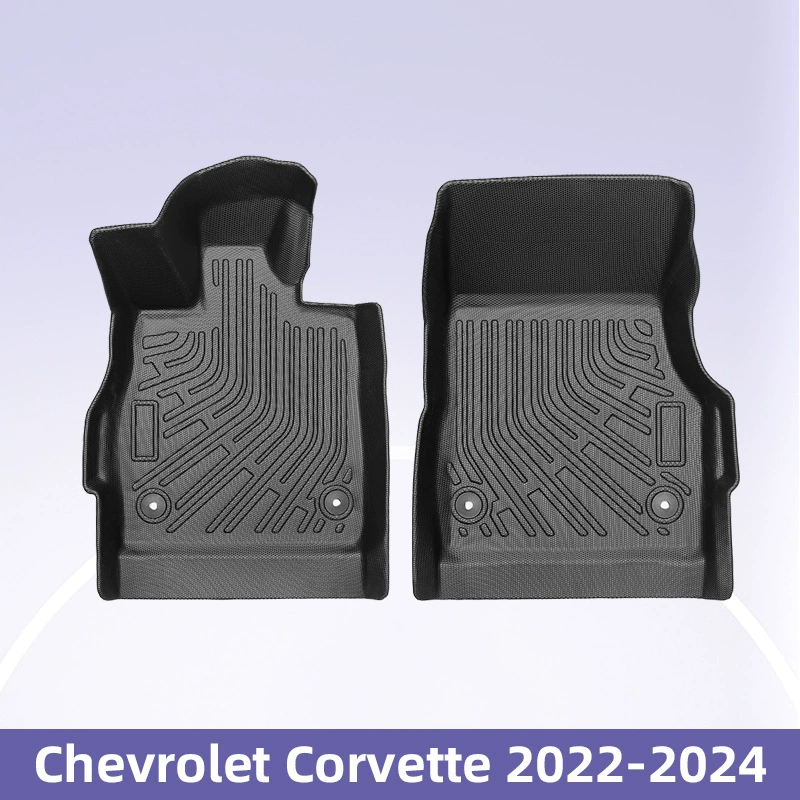 Подходит для ChevroletCorvette2022-2024 3D всепогодный материал TPE коврик для ног автомобиля